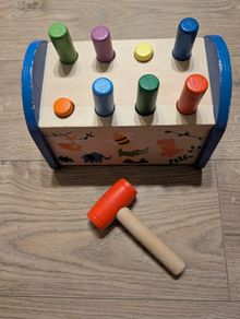 Playtime wooden hammer bench toy