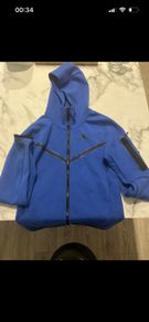 Nike Tech Fleece Tracksuit Blue hoodie Mens XS