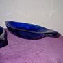 Pair of vintage cobalt blue banana split boats Image 5