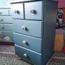 Upcycled old solid wood chest of drawers Image 7