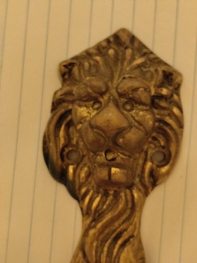 Lion Head Hooks Hangers Antique Brass