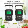 BRAND NEW 75Kg/10g Electronic Weighing Scale LCD Digital Display Hanging Hook Scale with Measuring Tape for Fishing Travel Image 6