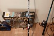 Rovex 8ft spinning combo rod+1 small box of lures