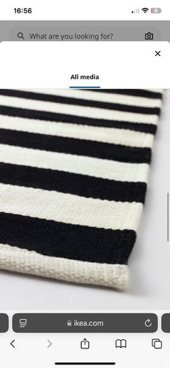 black and white rug