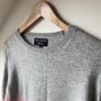 Banana Republic Filpucci Italian Yarn Striped Sweater Grey Pink S Image 2