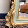 Grand French Style Parcel Gilt & Painted Mirror with Cherub & Plaques Image 5