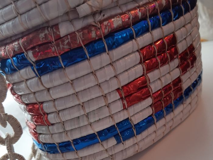 Funky Retro Vintage American Wicker Box Bag