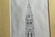 Cathedral Spire, Maynooth, Co. Kildare - Mounted art print
