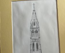 Cathedral Spire, Maynooth, Co. Kildare - Mounted art print