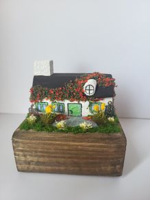 Handcrafted tiny wooden cottage