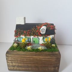 Handcrafted tiny wooden cottage