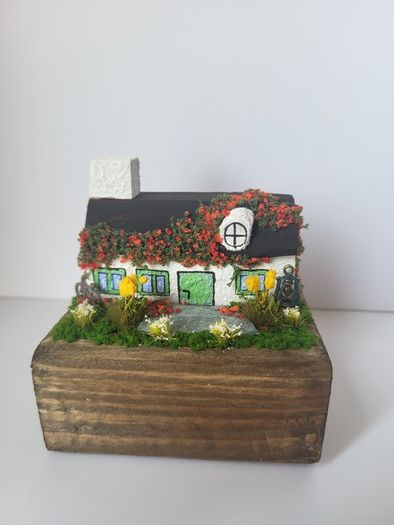 Handcrafted tiny wooden cottage