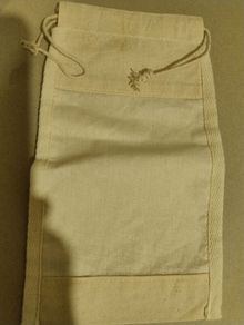 Natural cotton gift bags with window