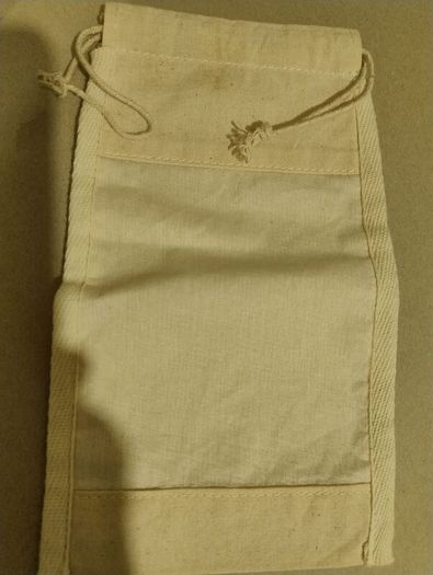 Natural cotton gift bags with window