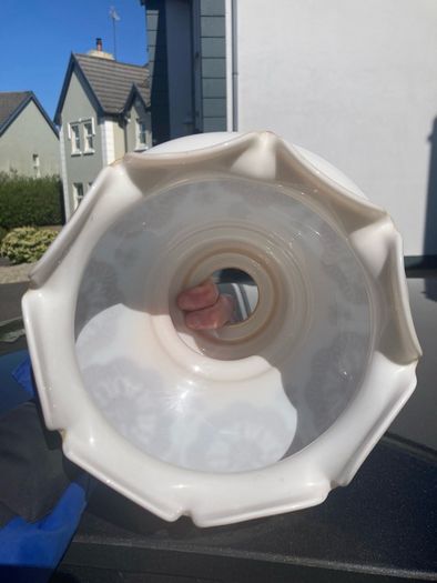 Vintage milk glass light shade free postage