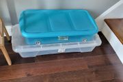 Bundle of 2 underbed storage containers with lids