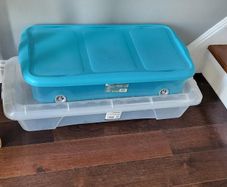 Bundle of 2 underbed storage containers with lids