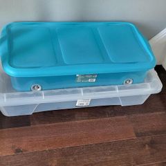 Bundle of 2 underbed storage containers with lids