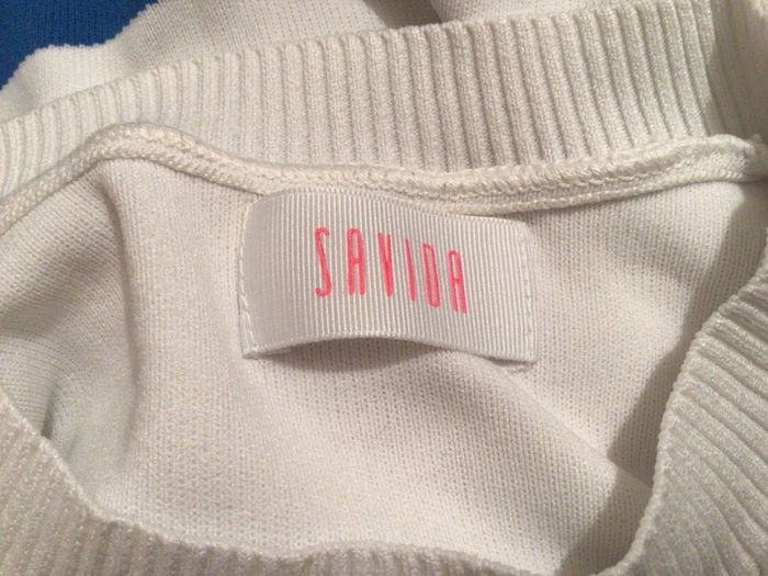 Savida Ladies Blue & White striped Jumper size 10 includes postage