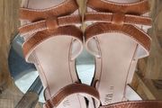 Zara Girls leather Brown Sandals Shoes Size 33