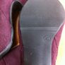 Ladies wine suede high heel boots Size 3. Image 3