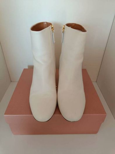 Sezane Leather Ankle Boots - Size 7 - WORN ONCE - Original Box