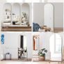 Full Length Mirrors Free Standing Floor Mirror Full Body Wall Mirror for Bedroom Living Room and Entrance, Arch Gold Frame, 147x44 CM Image 5