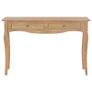 Console Table with 2 Drawers 120x35x76 cm Solid Pine Wood Image 2