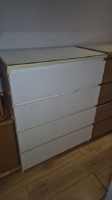 Classic IKEA Malm chest of 4 drawers in white
