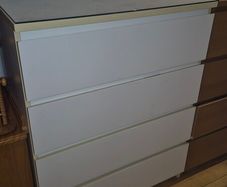 Classic IKEA Malm chest of 4 drawers in white
