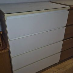 Classic IKEA Malm chest of 4 drawers in white