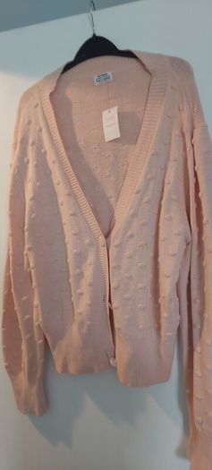 womens cotton pink cardigan size 18