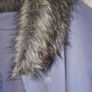Blue Fur Trimmed Cape Image 2