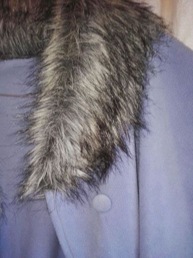 Blue Fur Trimmed Cape