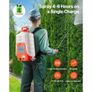 Battery Powered Backpack Sprayer 15.1 L Tank 0-90 PSI Adjustable Pressure  Features & Details No More Hand Pumping: Spraying has never been easier! VEVOR's battery-powered sprayer features a durable 8Ah lithium-ion battery, which can spray for 4-6 hou Image 3