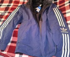 A new adidas Men's Micro Padded Hooded Jacket UK L