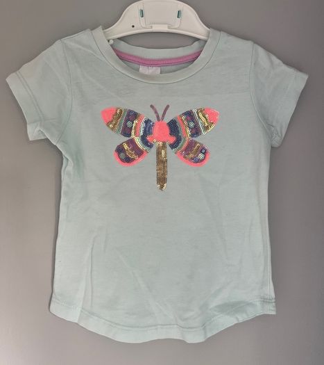 Target Australia Short Sleeve Sequin Dragonfly T-Shirt Age 1 EUC