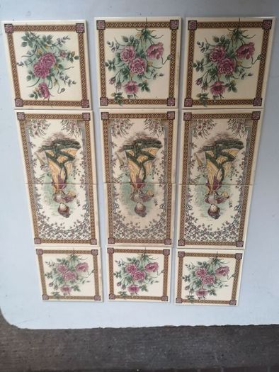art nouveau style wall tiles