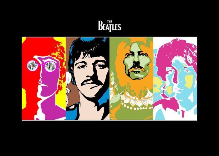 The Beatles - Psychedelic - Rare Mini Print/Poster