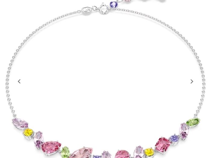 Swarovski multicoloured crystal necklace