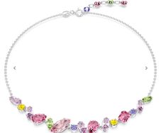 Swarovski multicoloured crystal necklace