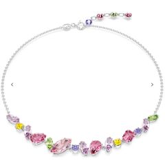 Swarovski multicoloured crystal necklace