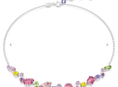 Swarovski multicoloured crystal necklace
