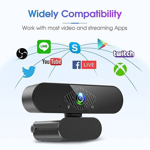 1080P Streaming Webcam with Microphone for PC,MAC, Laptop, Plug and Play Web Camera for Youtube (FREE SHIPPING)
