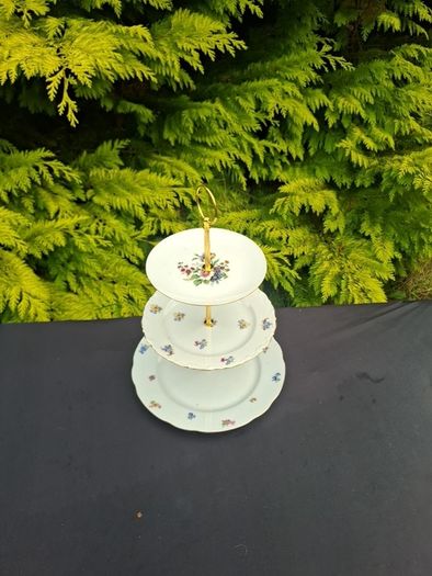 By post only 3 tiers floral cake stand