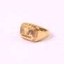 Authentic Vintage Designer Versace Medusa Head Signet Men's Ring Gold Tone EU 65 Image 4