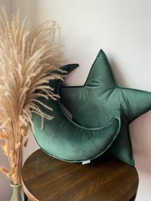 Handmade velvet STAR and MOON cushion