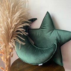 Handmade velvet STAR and MOON cushion