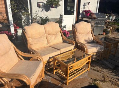 5 piece rattan conservatory furniture suite