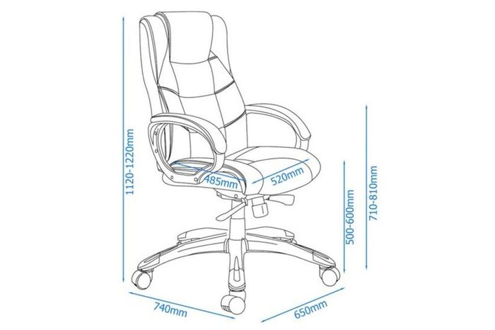 Good quality brown leather office swivel chair